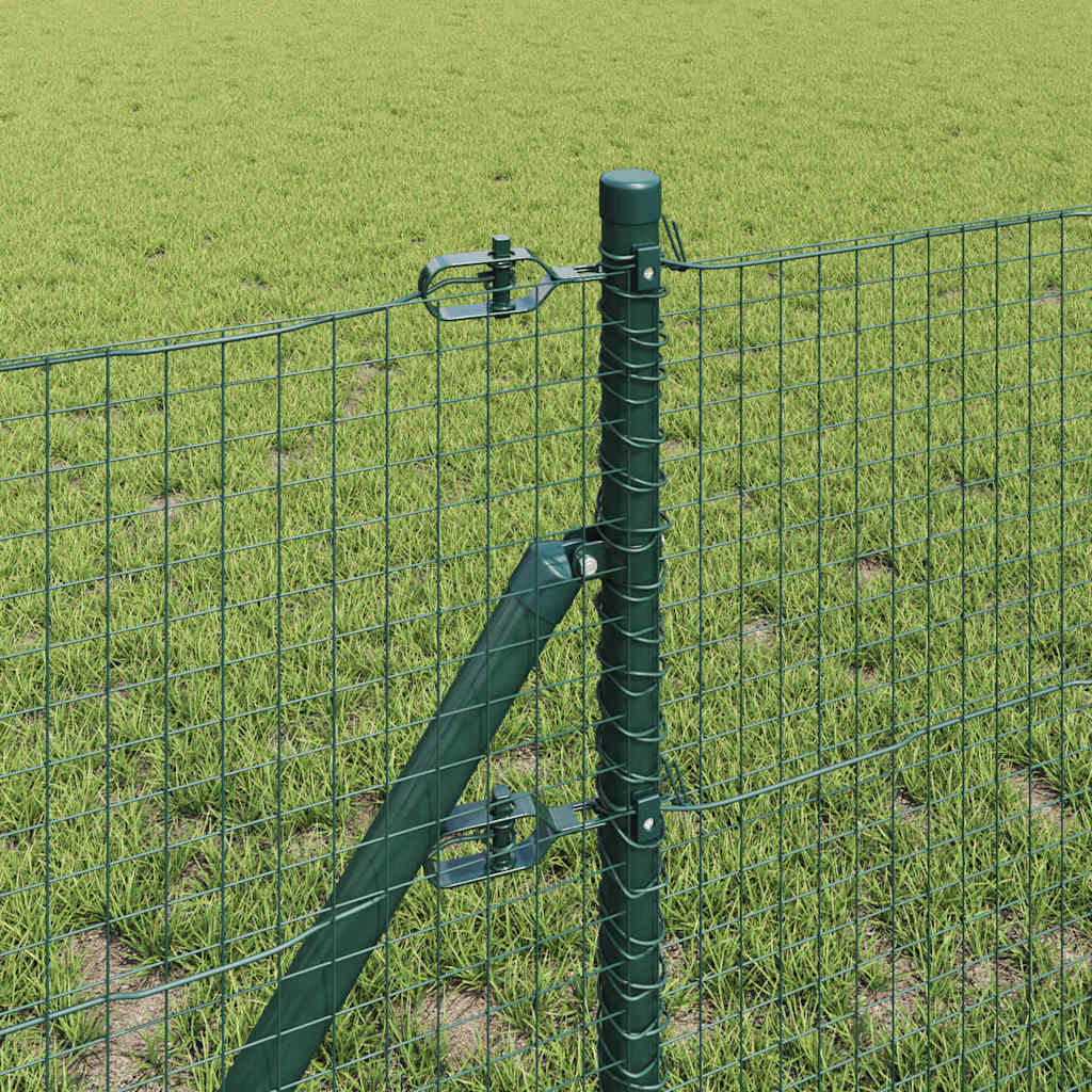 vidaXL Welded Wire Fence Ground Fix 100 x 0.8 m PVC-Coated Steel Green 4