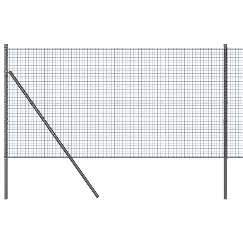 vidaXL Welded Wire Fence Ground Fix 50 x 1.2 m PVC-Coated Steel Grey 2