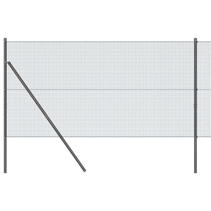 vidaXL Welded Wire Fence Ground Fix 50 x 1.2 m PVC-Coated Steel Grey 2