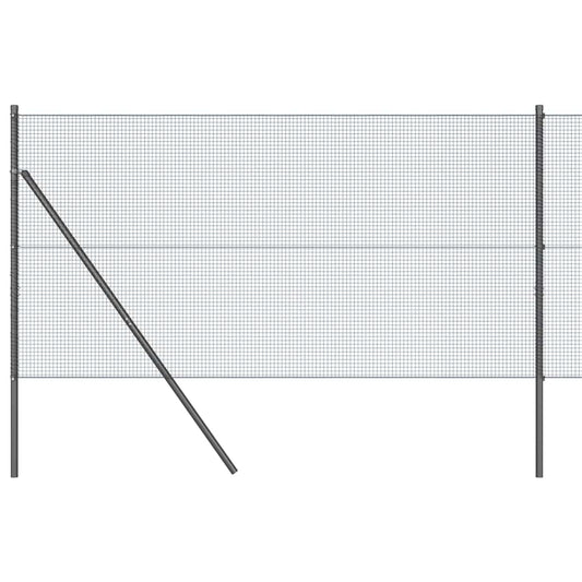 vidaXL Welded Wire Fence Ground Fix 50 x 1.2 m PVC-Coated Steel Grey 2