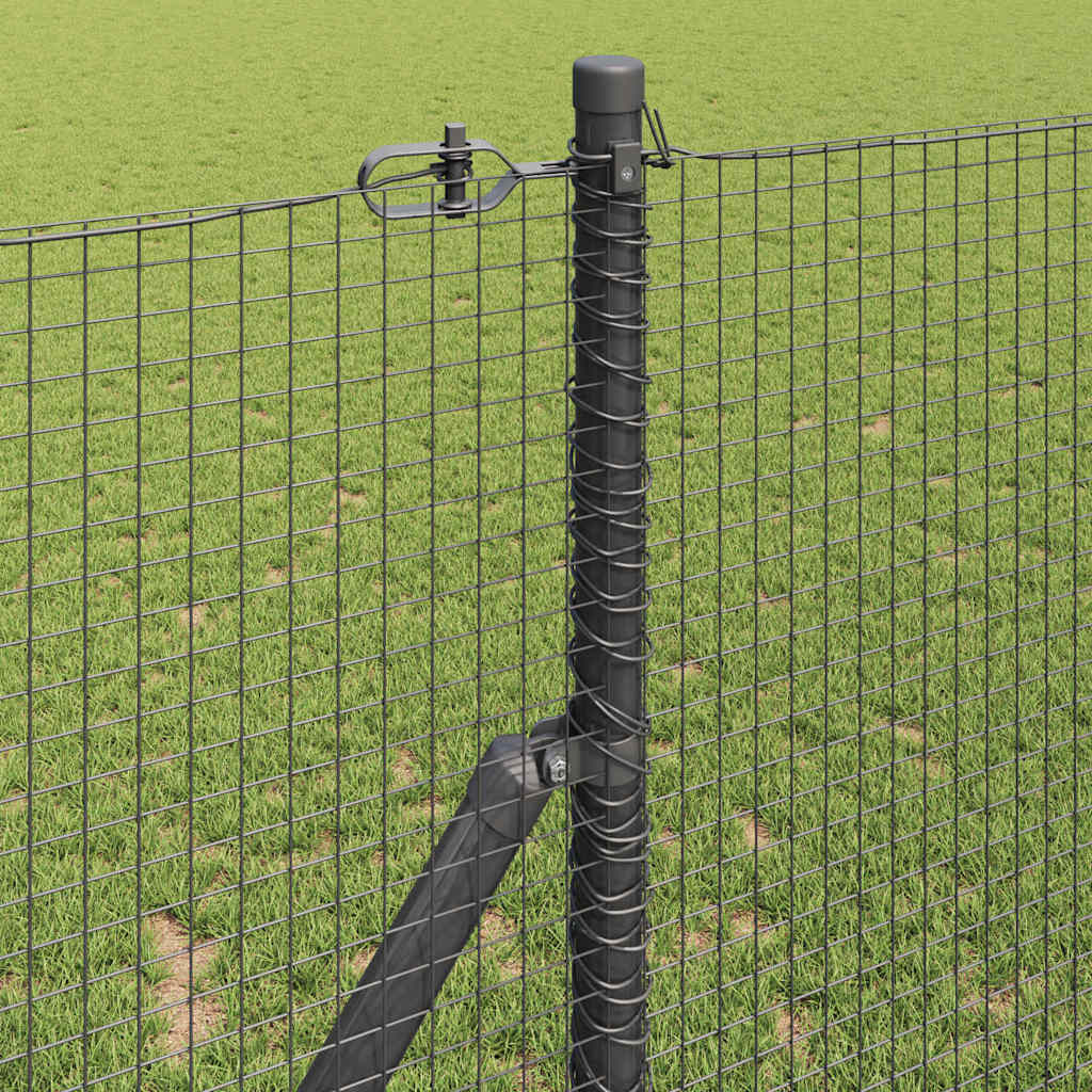 vidaXL Welded Wire Fence Ground Fix 50 x 1.2 m PVC-Coated Steel Grey 4