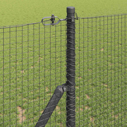 vidaXL Welded Wire Fence Ground Fix 50 x 1.2 m PVC-Coated Steel Grey 4