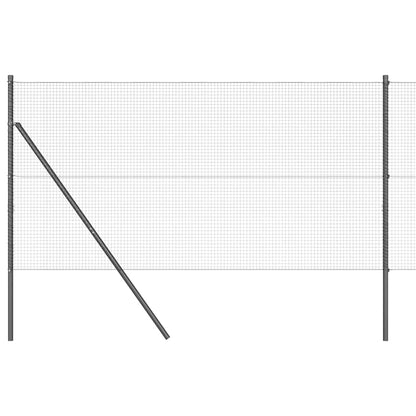 vidaXL Welded Wire Fence Ground Fix 50 x 1.2 m PVC-Coated Steel Grey 2