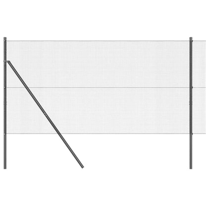 vidaXL Welded Wire Fence Ground Fix 50 x 1.4 m PVC-Coated Steel Grey 2