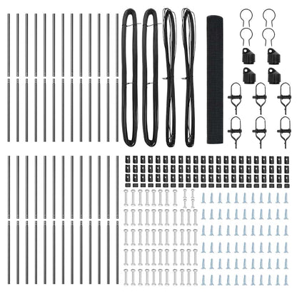 vidaXL Welded Wire Fence Ground Fix 50 x 1.4 m PVC-Coated Steel Grey 6