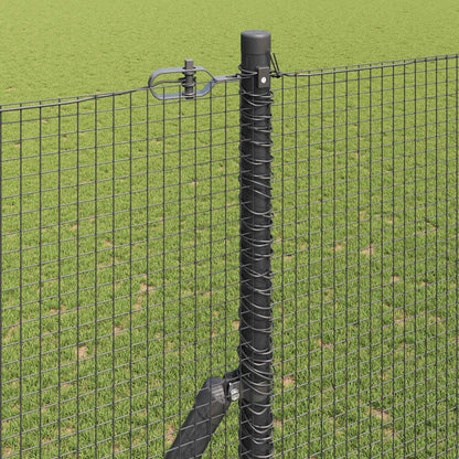 vidaXL Welded Wire Fence Ground Fix 50 x 1.4 m PVC-Coated Steel Grey 4