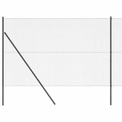 vidaXL Welded Wire Fence Ground Fix 50 x 1.4 m PVC-Coated Steel Grey 2