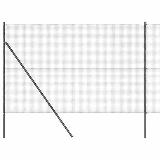 vidaXL Welded Wire Fence Ground Fix 50 x 1.4 m PVC-Coated Steel Grey 2
