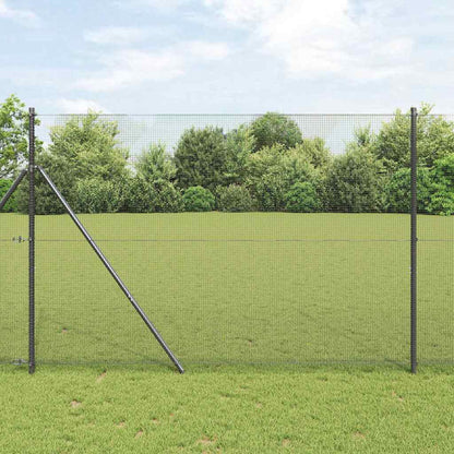 vidaXL Welded Wire Fence Ground Fix 50 x 1.5 m PVC-Coated Steel Grey 1