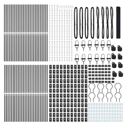 vidaXL Welded Wire Fence Ground Fix 100 x 1 m PVC-Coated Steel Grey 6