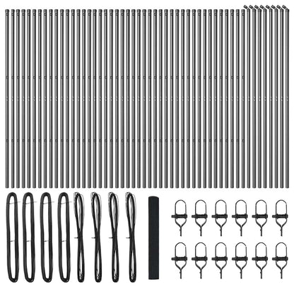 vidaXL Welded Wire Fence Ground Fix 100 x 1 m PVC-Coated Steel Grey 5