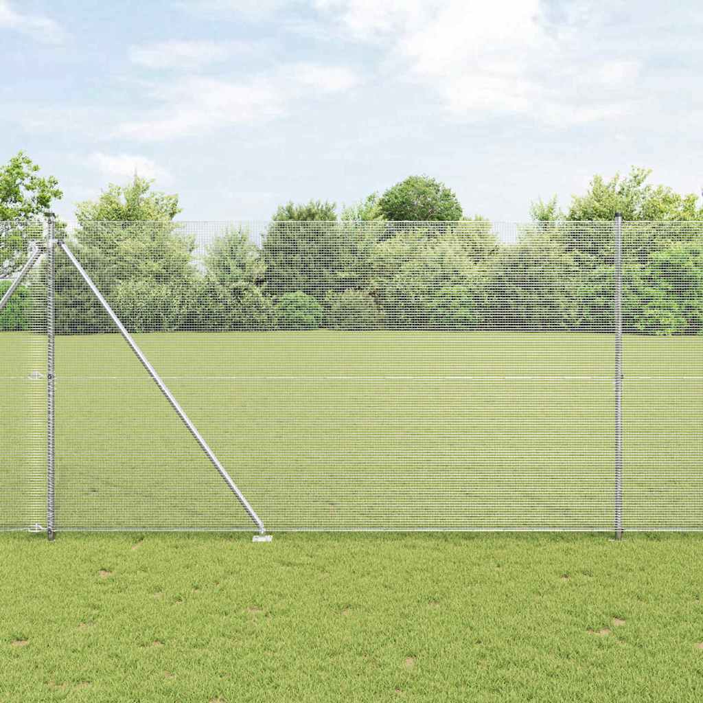 Welded Wire Fence with Spikes 50 x 0.4 m Galvanised steel Length 50 m Mesh size 12 x 12 mm mesh 1.5 m