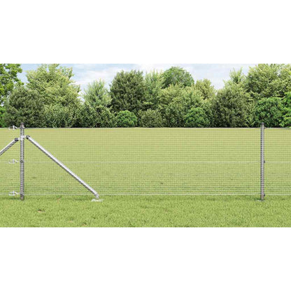vidaXL Welded Wire Fence with Spikes 100 x 0.4 m Galvanised Steel Mesh 1