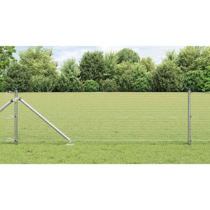 vidaXL Welded Wire Fence with Spikes 100 x 0.4 m Galvanised Steel Mesh 1