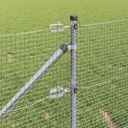 vidaXL Welded Wire Fence with Spikes 100 x 0.5 m Galvanised Steel Mesh 5