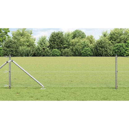 vidaXL Welded Wire Fence with Spikes 100 x 0.5 m Galvanised Steel Mesh 1