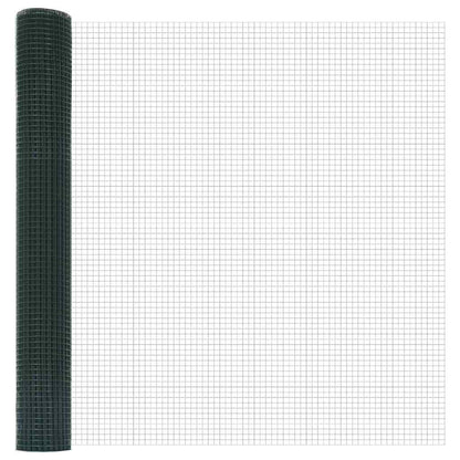 vidaXL Welded Wire Fence with Spikes 50 x 1 m PVC-coated Steel Green 6