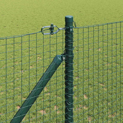 vidaXL Welded Wire Fence with Spikes 50 x 1 m PVC-coated Steel Green 4