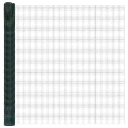 vidaXL Welded Wire Fence with Spikes 50 x 1.5 m PVC-coated Steel Green 6