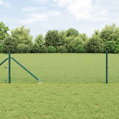 vidaXL Welded Wire Fence with Spikes 100 x 0.4 m PVC-coated Steel Mesh 1