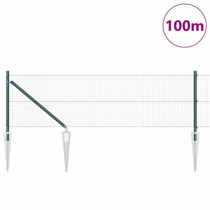 vidaXL Welded Wire Fence with Spikes 100 x 0.4 m PVC-coated Steel Mesh 3