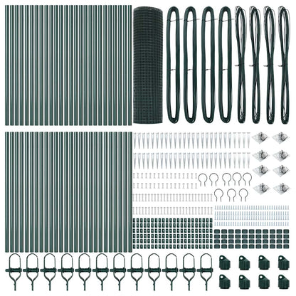 vidaXL Welded Wire Fence with Spikes 100 x 0.5 m PVC-coated Steel Mesh 5