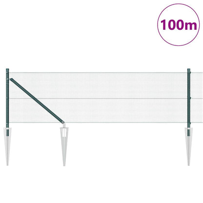 vidaXL Welded Wire Fence with Spikes 100 x 0.5 m PVC-coated Steel Mesh 3