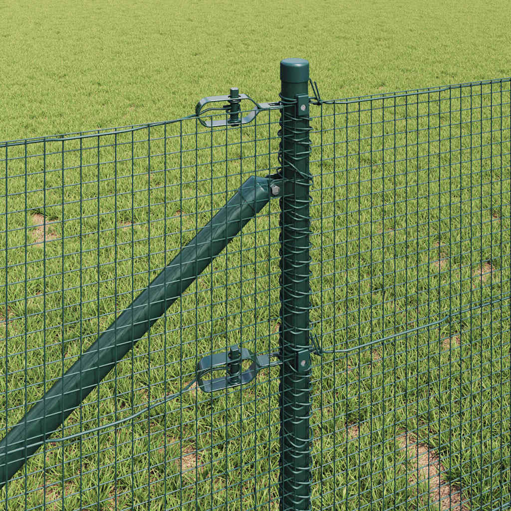 vidaXL Welded Wire Fence with Spikes 100 x 0.6 m PVC-coated Steel Mesh 4