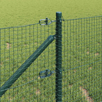 vidaXL Welded Wire Fence with Spikes 100 x 0.6 m PVC-coated Steel Mesh 4