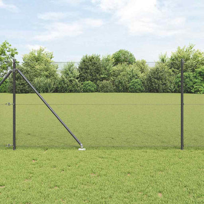 vidaXL Welded Wire Fence with Spikes 50 x 1 m PVC-coated Steel Grey 1