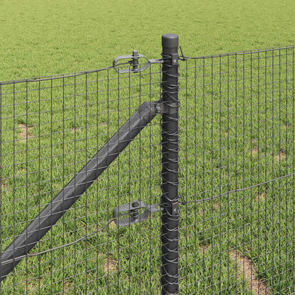 vidaXL Welded Wire Fence with Spikes 50 x 1 m PVC-coated Steel Grey 4