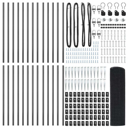 vidaXL Welded Wire Fence with Spikes 50 x 1 m PVC-coated Steel Grey 5