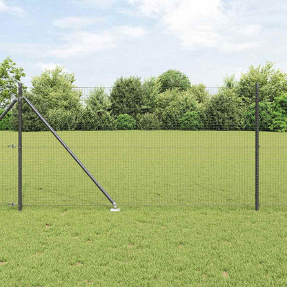 vidaXL Welded Wire Fence with Spikes 50 x 1 m PVC-coated Steel Grey 1