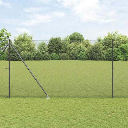 vidaXL Welded Wire Fence with Spikes 50 x 1.5 m PVC-coated Steel Grey 1