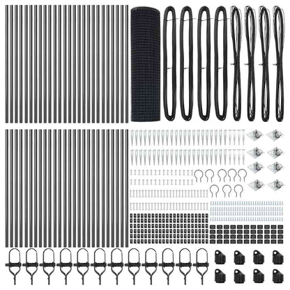 vidaXL Welded Wire Fence with Spikes 100 x 0.4 m PVC-coated Steel Grey 5