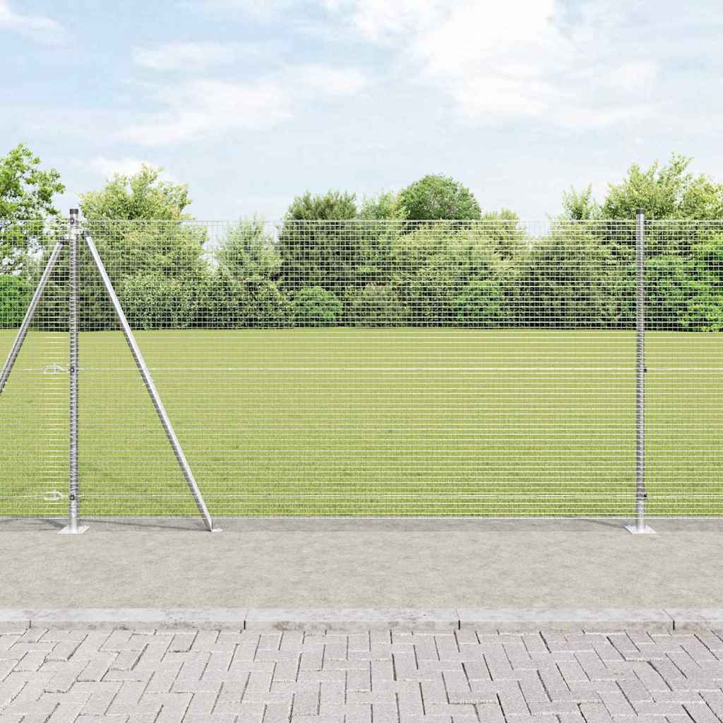 vidaXL Welded Wire Fence with Concrete Base 50 x 1.2 m 1