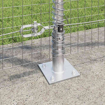 vidaXL Welded Wire Fence with Concrete Base 50 x 1.2 m Silver Mesh 4