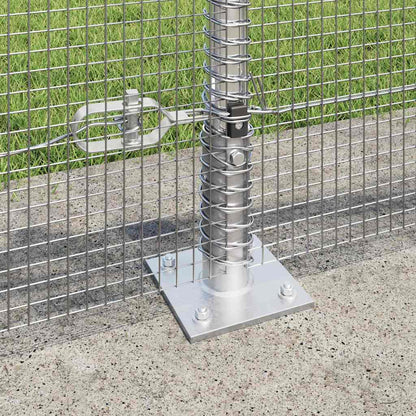 vidaXL Welded Wire Fence with Concrete Base 100 x 0.4 m Silver Mesh 4