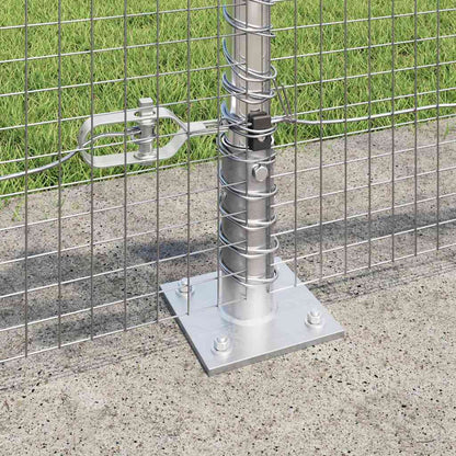 vidaXL Welded Wire Fence with Concrete Base 100 x 0.4 m Silver Mesh 4