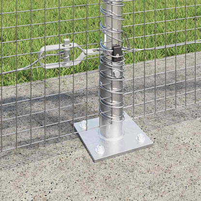 vidaXL Welded Wire Fence with Concrete Base 100 x 0.8 m Silver Mesh 4
