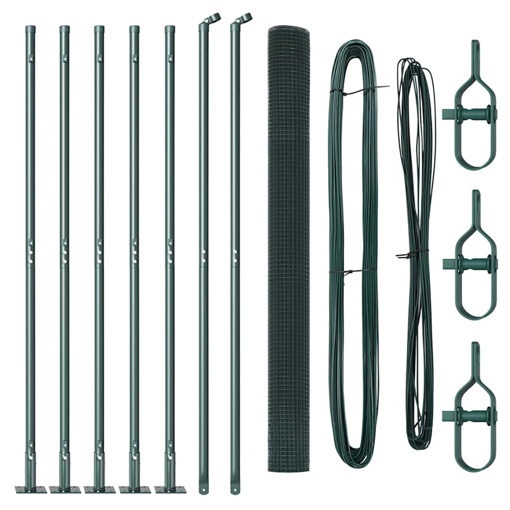 Welded Wire Fence with Concrete Base 10 x 0.4 m Mesh Green mesh Size 25 x 25 mm mesh 1.5 m