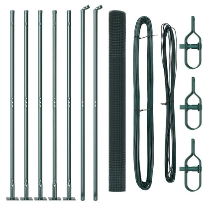 Welded Wire Fence with Concrete Base 10 x 0.4 m Mesh Green mesh Size 25 x 25 mm mesh 1.5 m