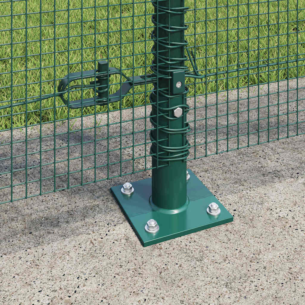 vidaXL Welded Wire Fence with Concrete Base 50 x 1.2 m Green Mesh 4