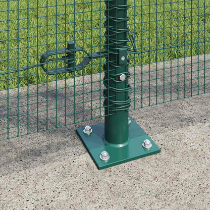 vidaXL Welded Wire Fence with Concrete Base 50 x 1.2 m Green Mesh 4
