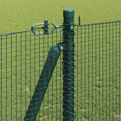 vidaXL Welded Wire Fence with Concrete Base 50 x 1.2 m Green Mesh 5