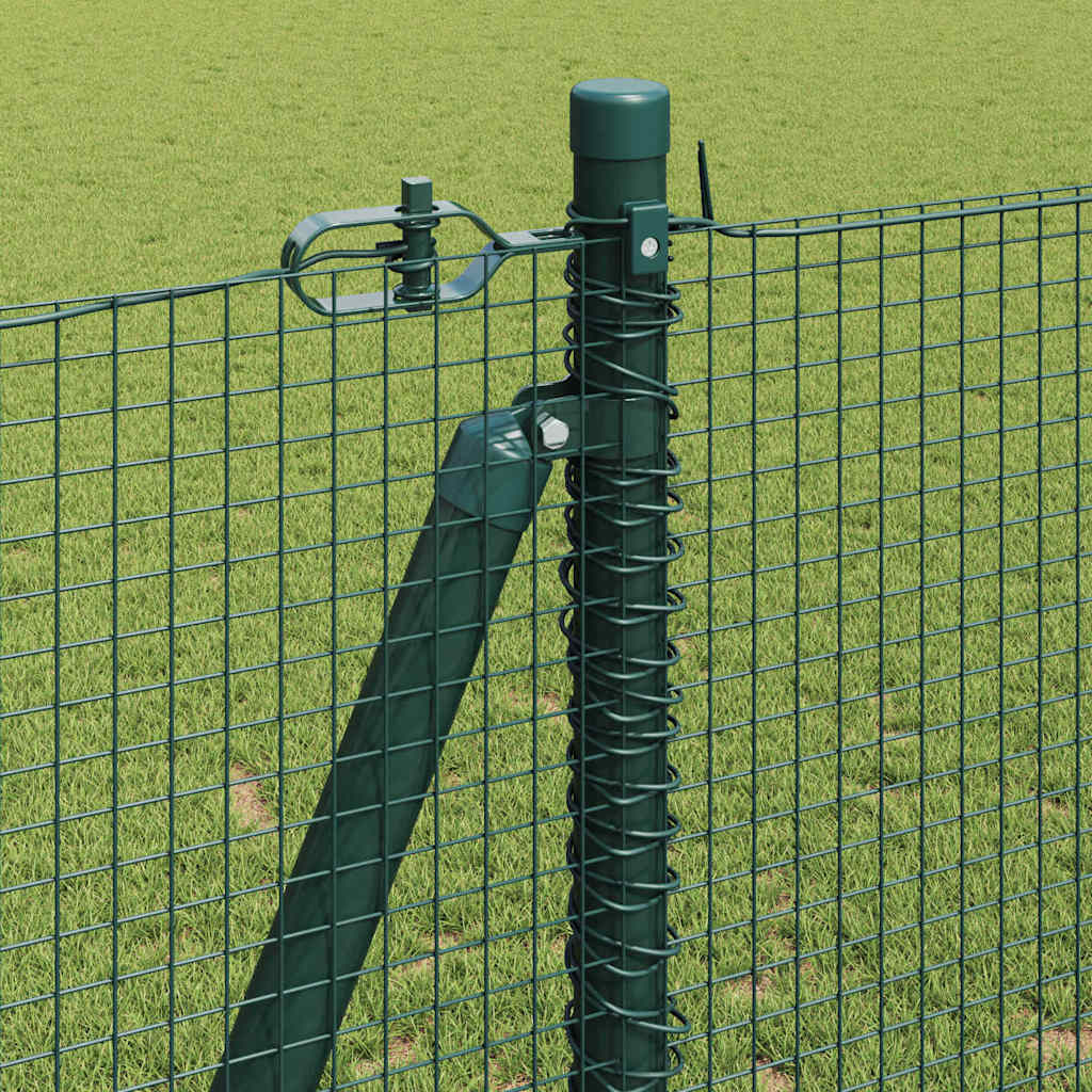 vidaXL Welded Wire Fence with Concrete Base 50 x 1.2 m Green Mesh 5