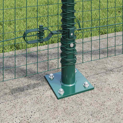 vidaXL Welded Wire Fence with Concrete Base 50 x 1.2 m Green Mesh 4
