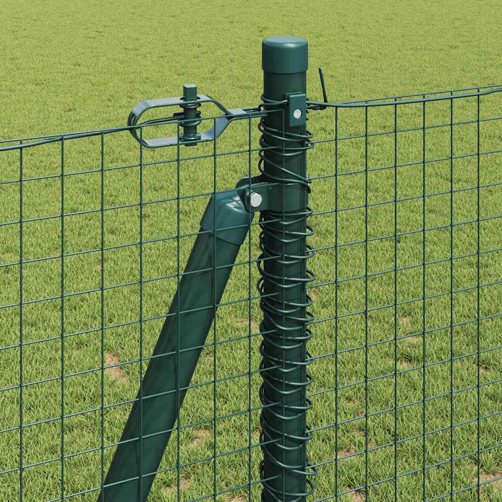 vidaXL Welded Wire Fence with Concrete Base 50 x 1.2 m Green Mesh 5