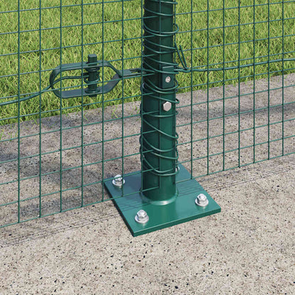 vidaXL Welded Wire Fence with Concrete Base 50 x 1.4 m Green Mesh 4