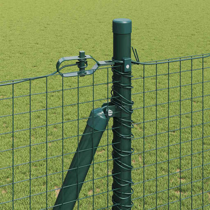 vidaXL Welded Wire Fence with Concrete Base 50 x 1.4 m Green Mesh 5